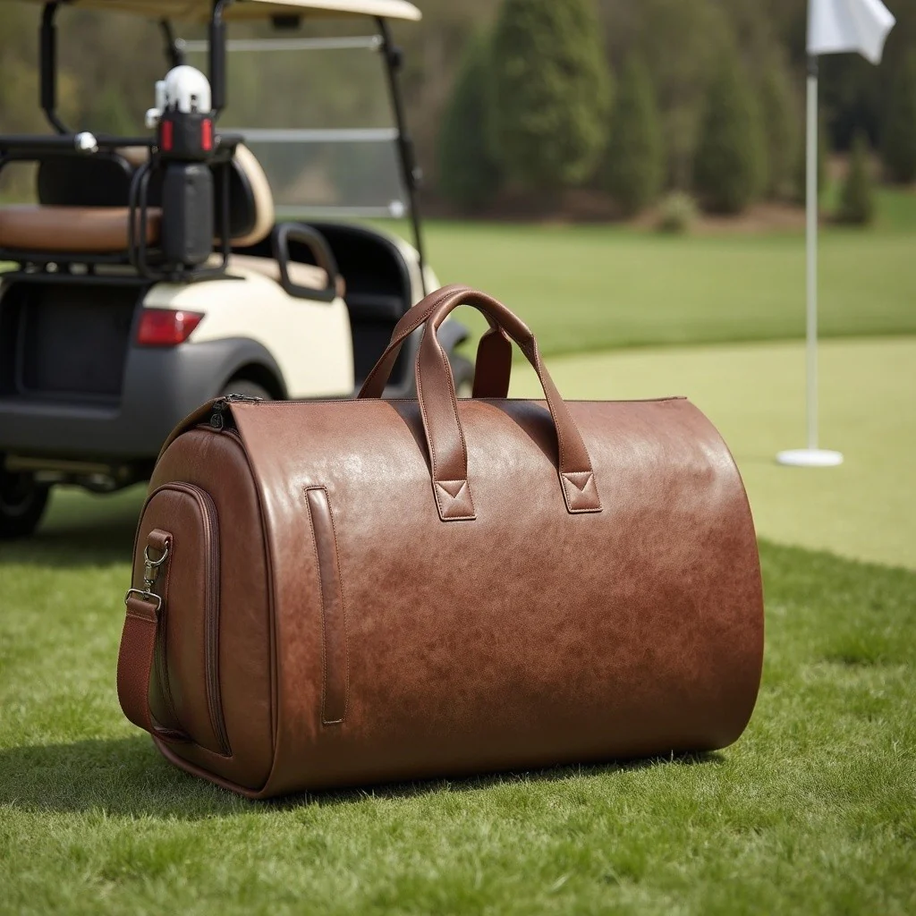 Leather Duffel Bag - Image 3