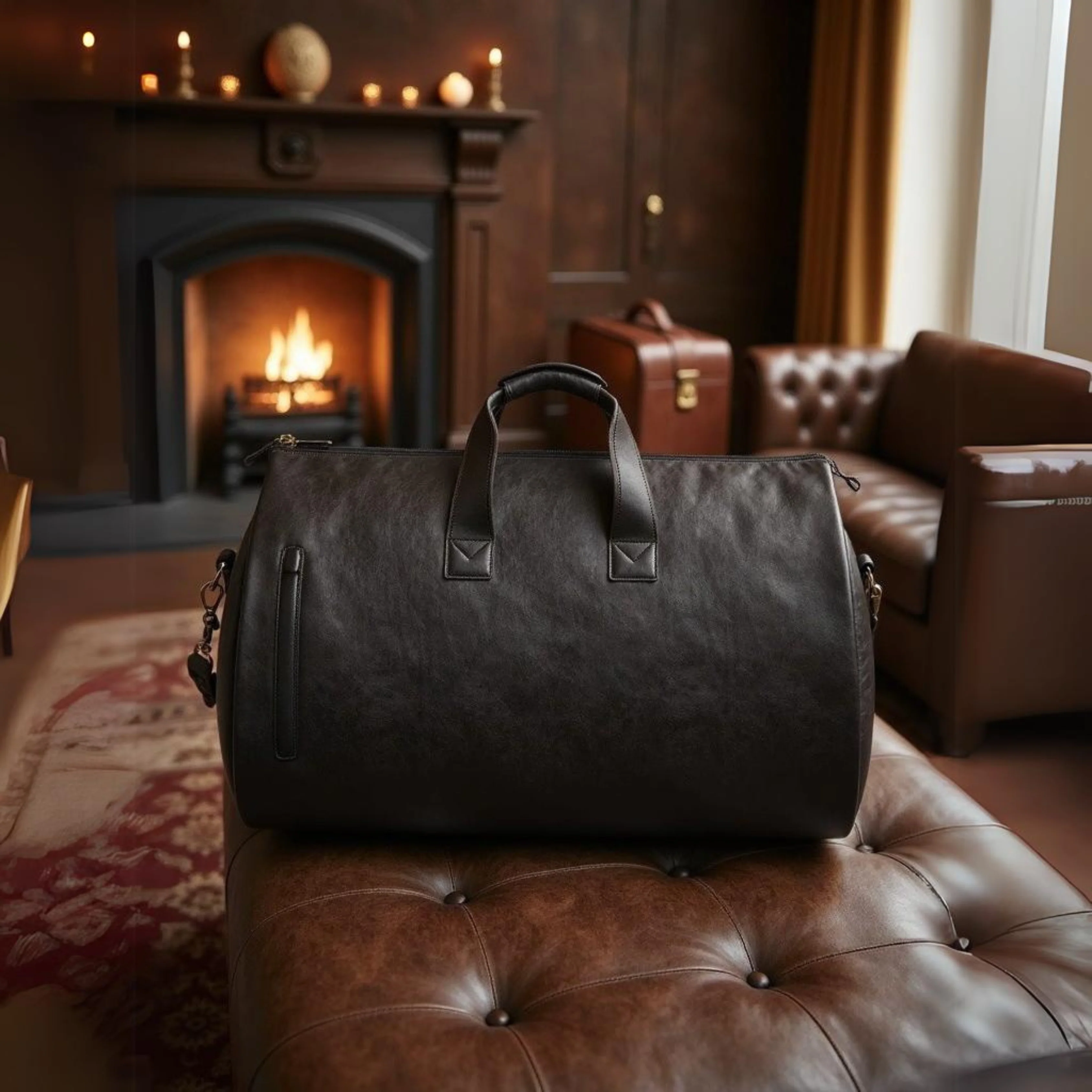 Leather Duffel Bag - Image 4