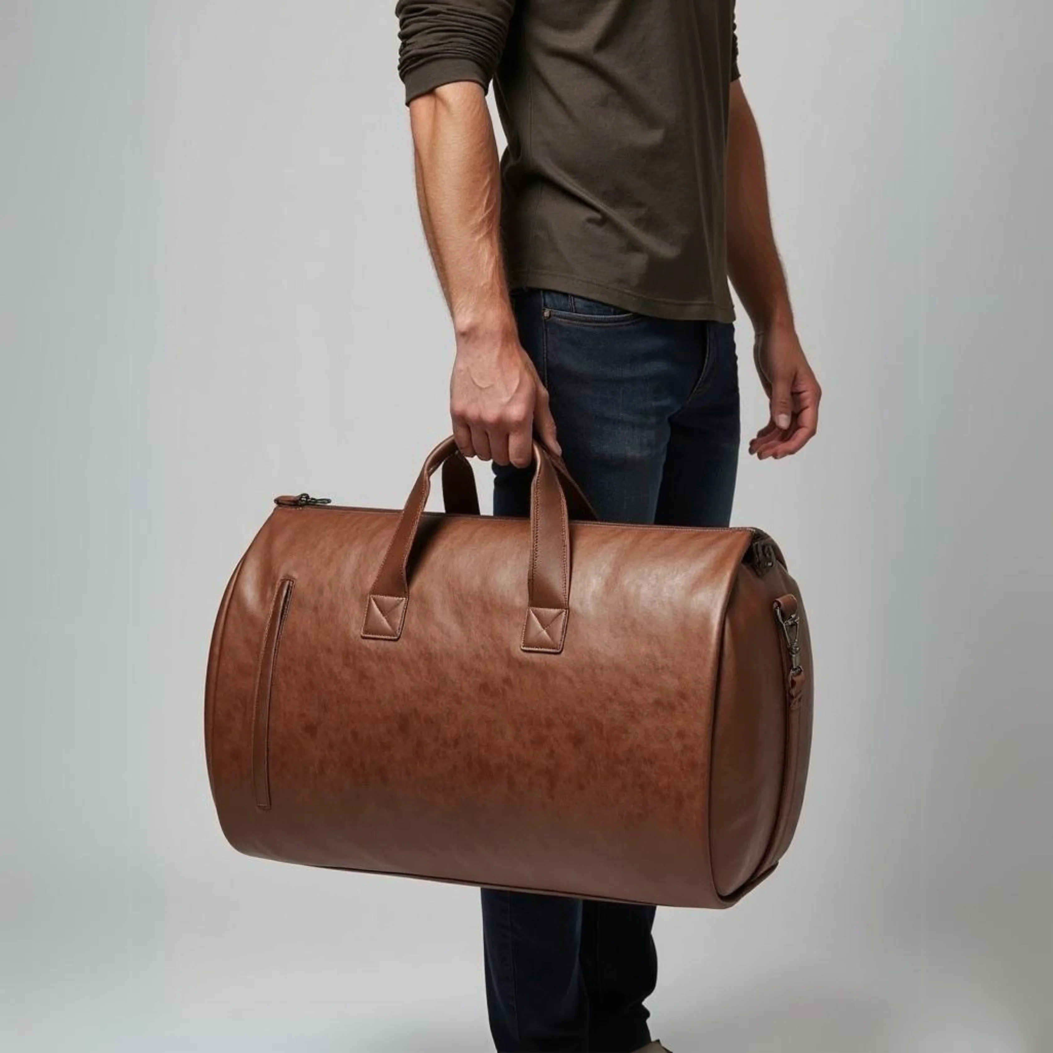Leather Duffel Bag - Image 5