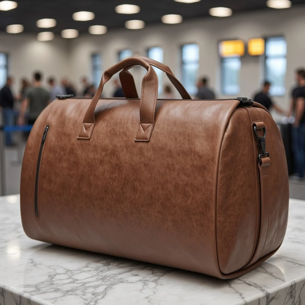 Leather Duffel Bag - Image 7